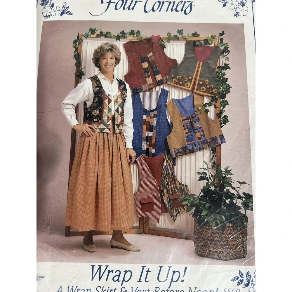 Vintage Vest Skirt Sewing Patterns Lot 3 Four Corners Prairie Co Thread Bare